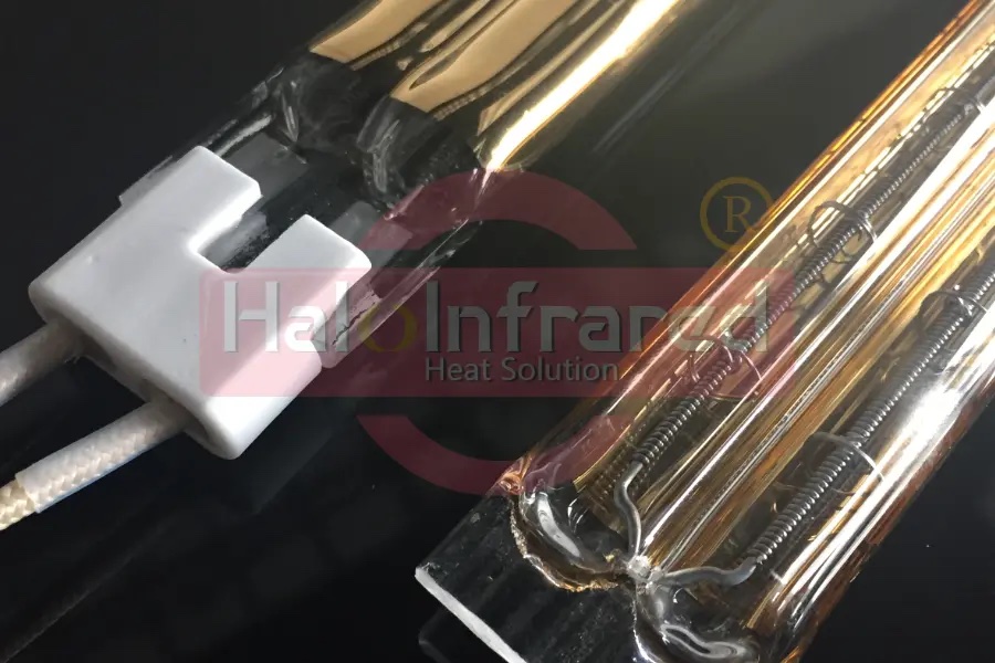 短波雙孔鍍金紅外線加熱管